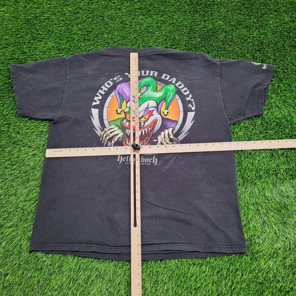 Scary Clown Shirt XL 23x27 Faded Black Hellanbach - Picture 7 of 16